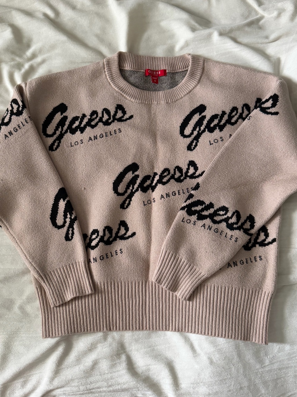 Guess Knit Sweater with Black Script